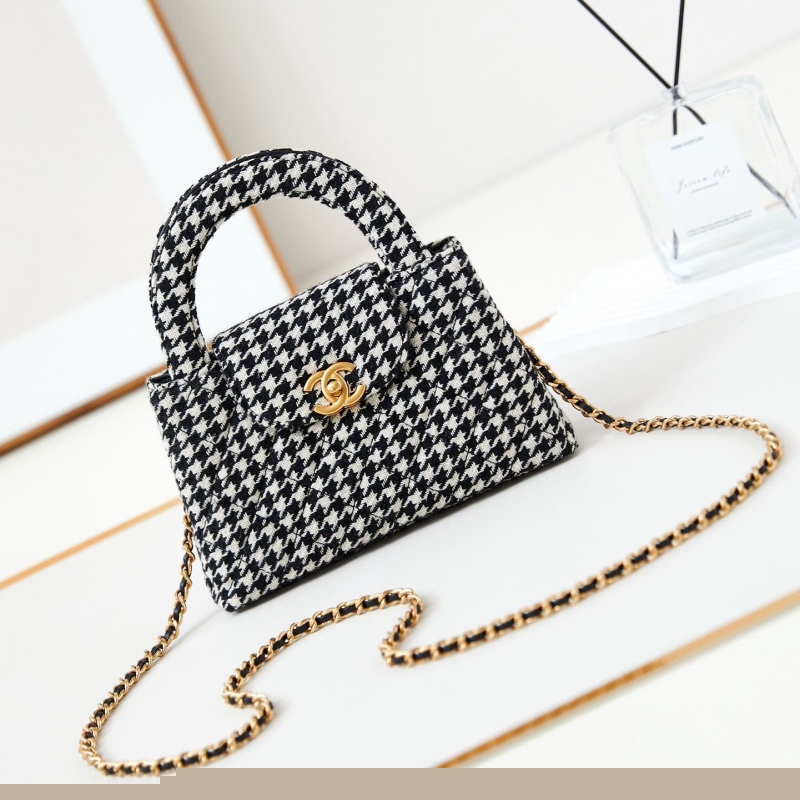 Ch*el top handle bags